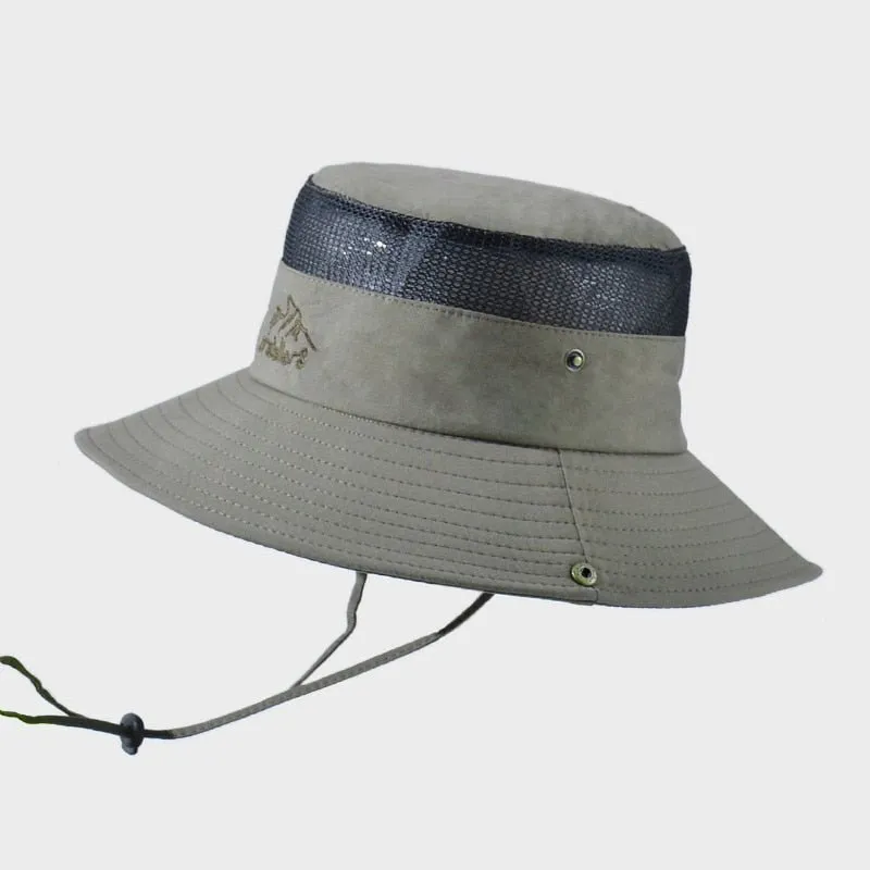 Camping Hat With Lighteright Breathable Mesh