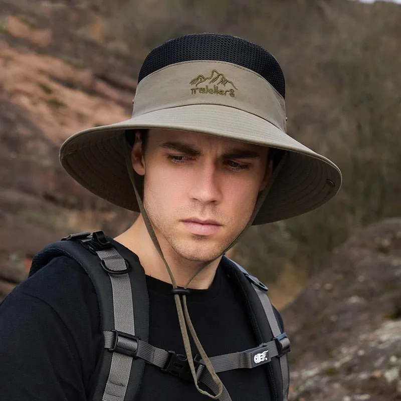 Camping Hat With Lighteright Breathable Mesh