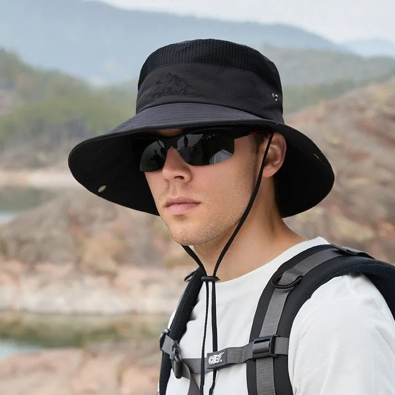 Camping Hat With Lighteright Breathable Mesh