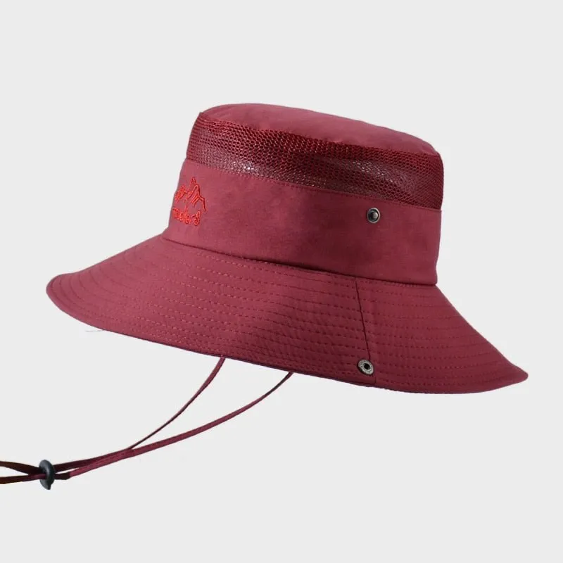 Camping Hat With Lighteright Breathable Mesh