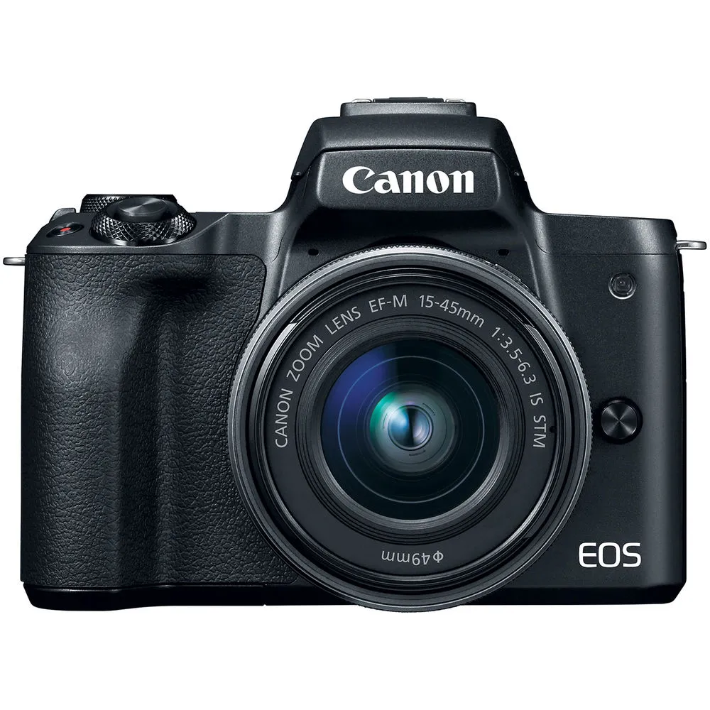 Canon EOS M50 Mirrorless Camera W/ 15-45mm Lens Black 2680C011  - Basic Bundle