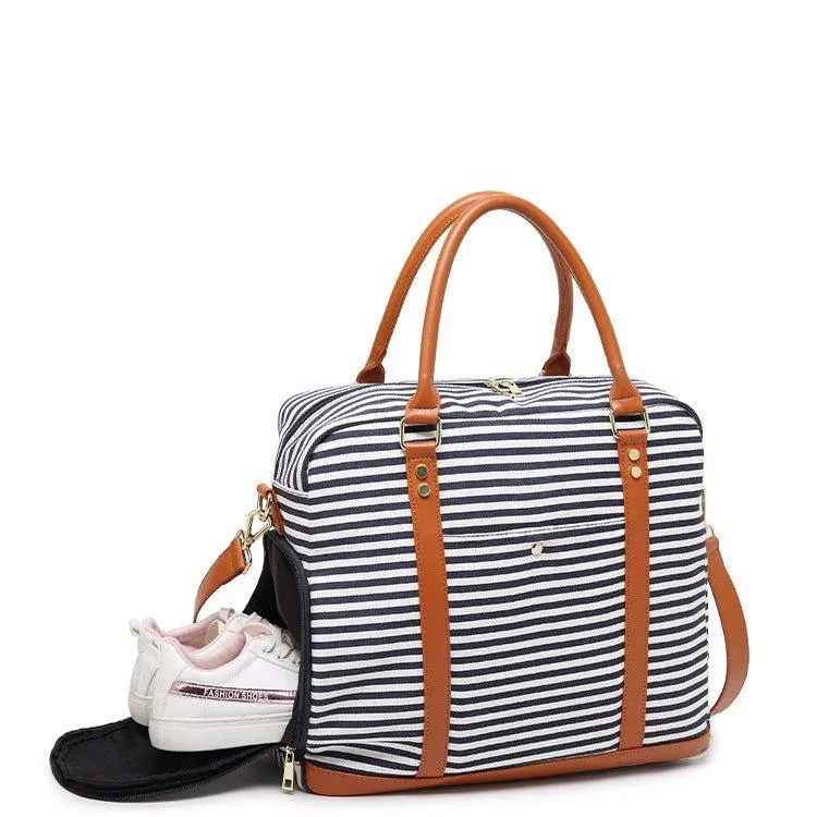Canvas Carry-on Tote Duffel in Trolley Handle