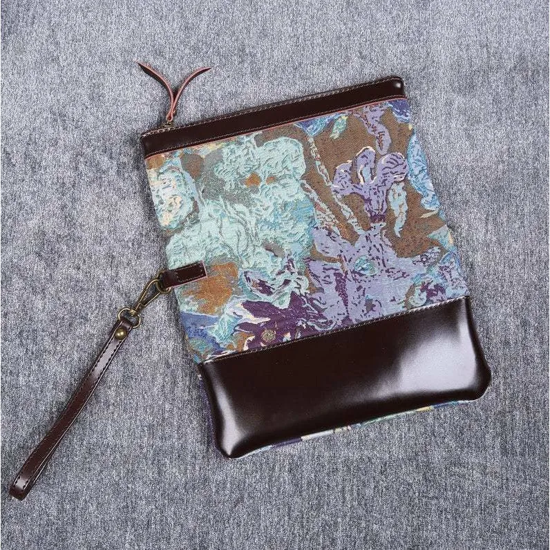 Carpet Clutch & Wristlet Abstract Blue