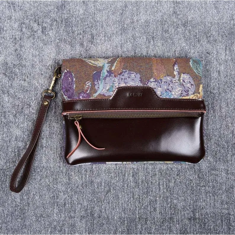 Carpet Clutch & Wristlet Abstract Blue