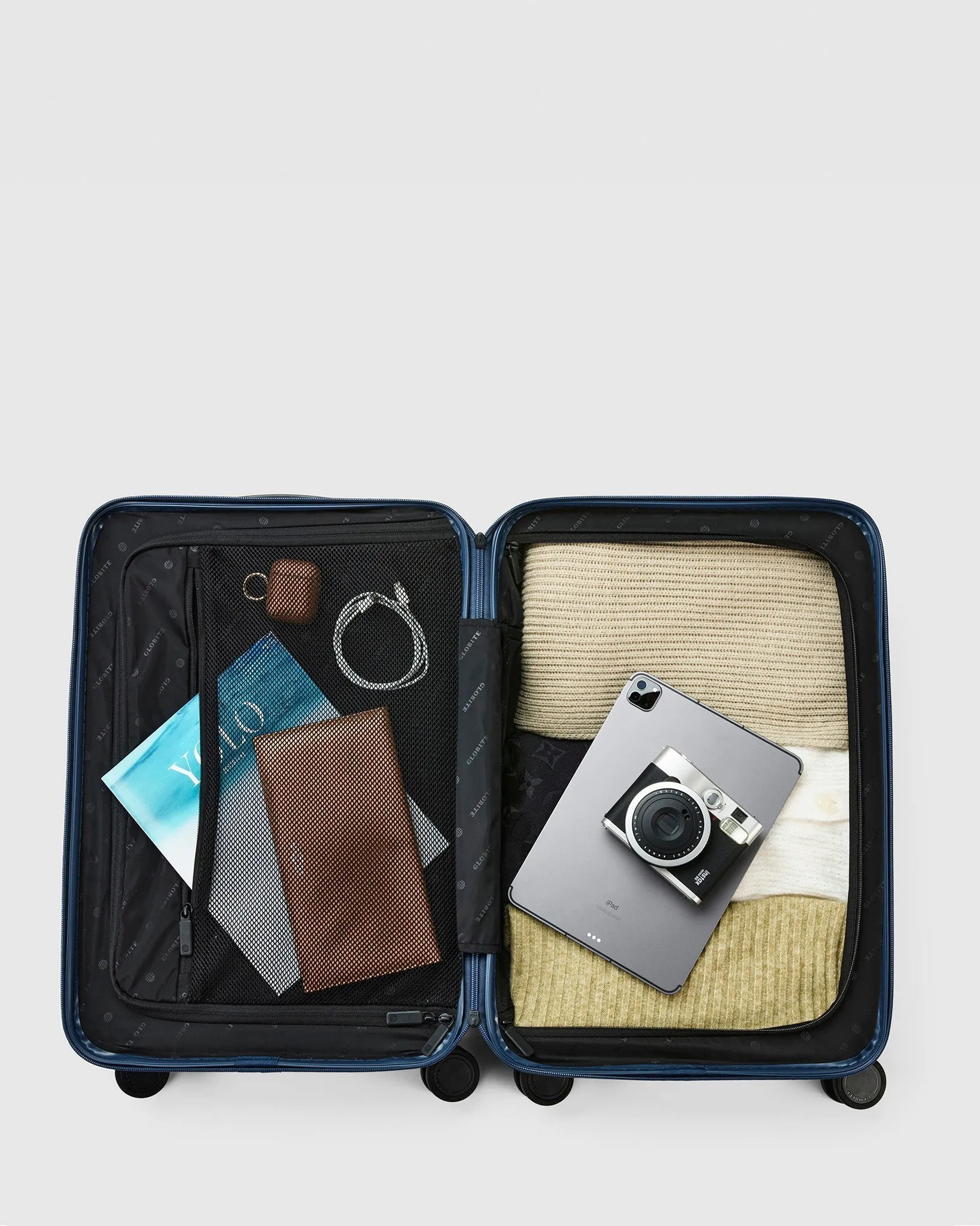 Carry On Expandable Suitcase - Moonlit Ocean Blue