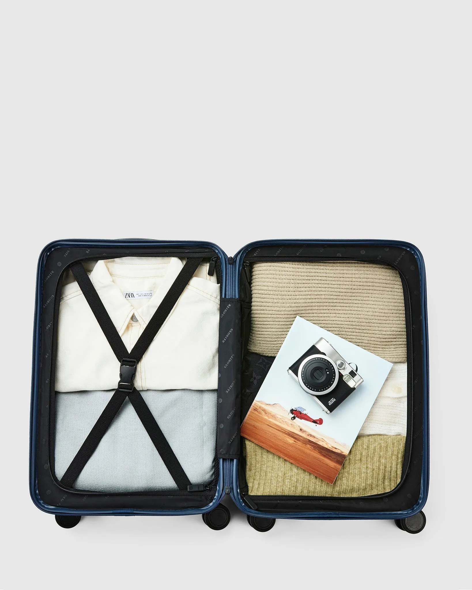 Carry On Expandable Suitcase - Moonlit Ocean Blue
