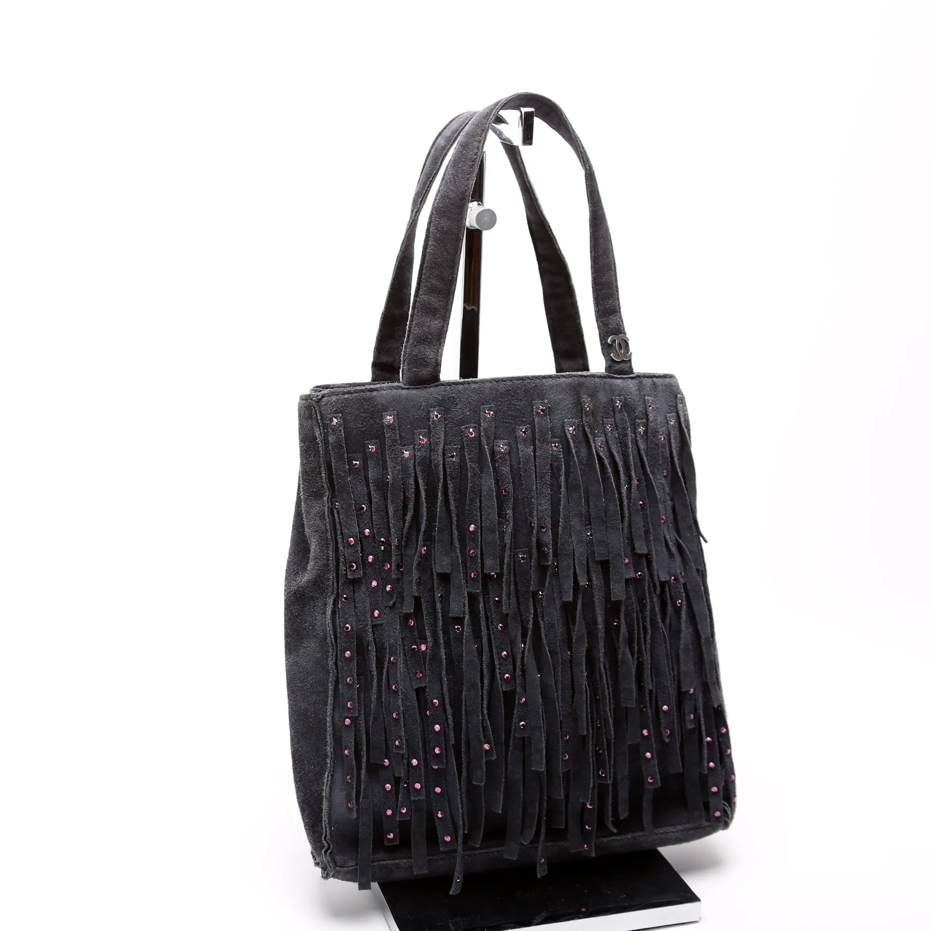 CC Suede Fringe Vintage Mini Tote 6m