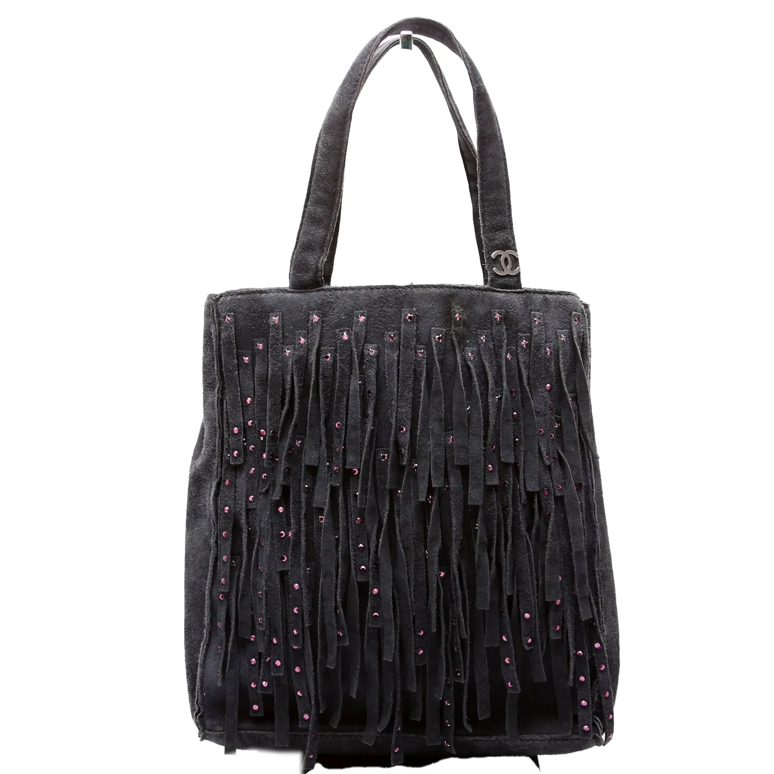 CC Suede Fringe Vintage Mini Tote 6m