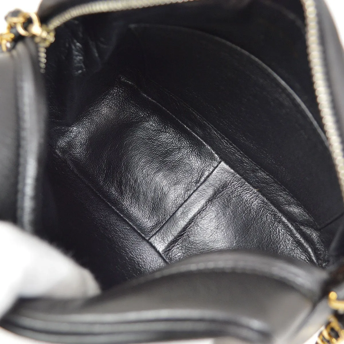 CHANEL 1994-1996 Triple CC Camera Bag Mini Black Lambskin 82561