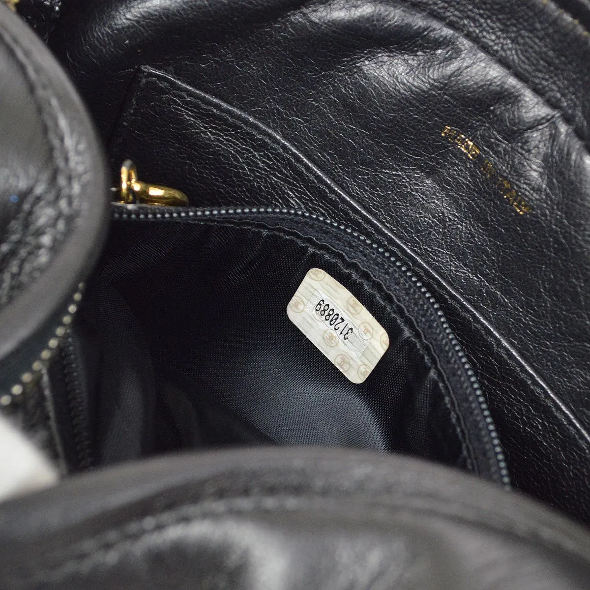 CHANEL 1994-1996 Triple CC Camera Bag Mini Black Lambskin 82561
