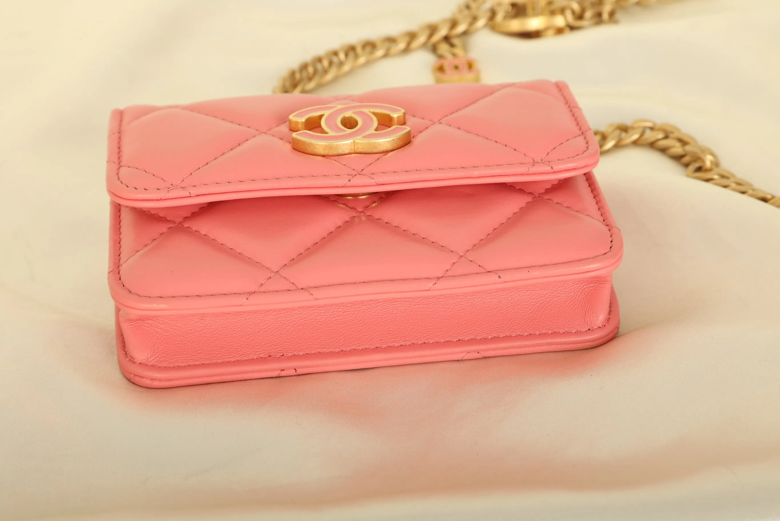 Chanel 2021 Lambskin Chain Waist Bag