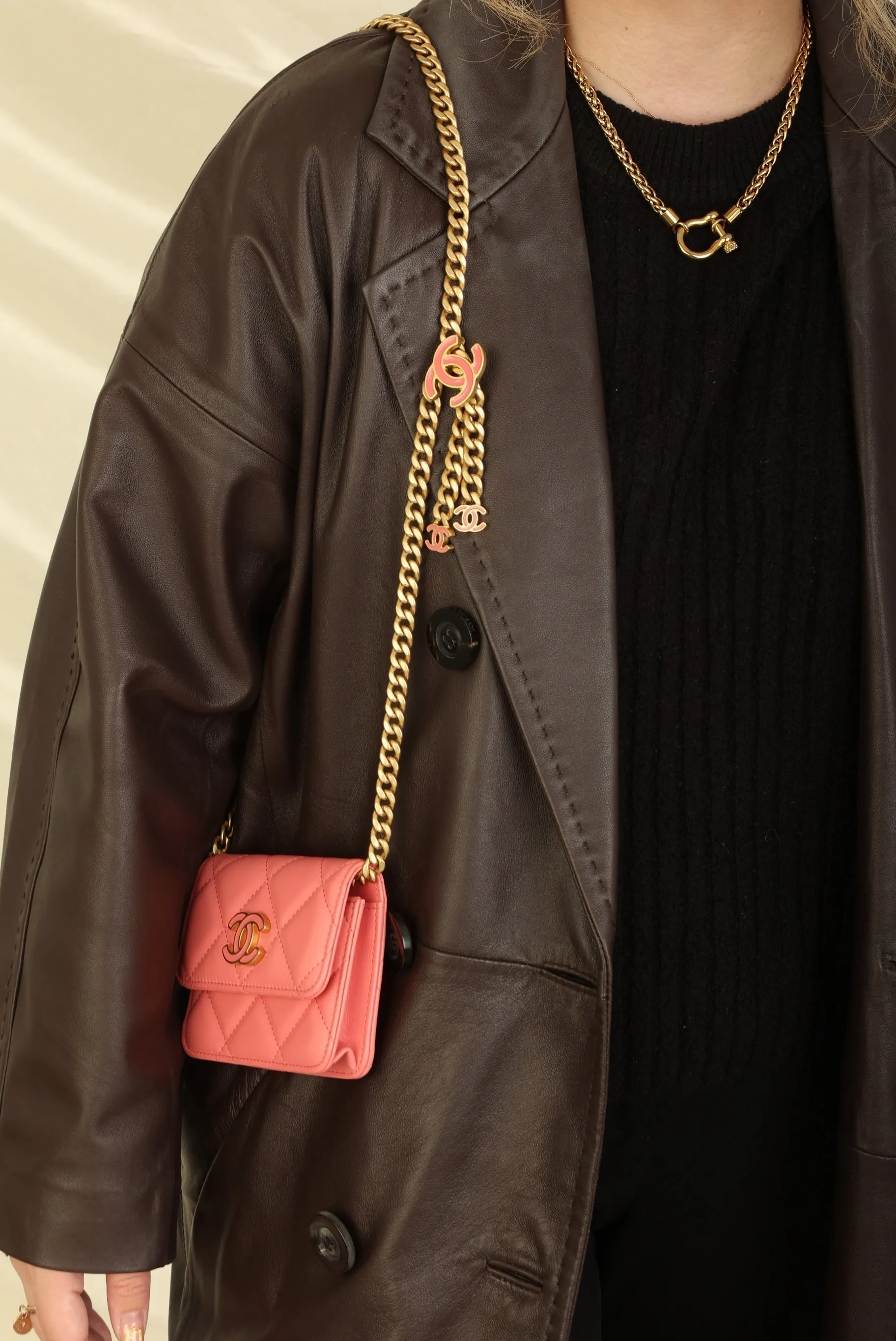 Chanel 2021 Lambskin Chain Waist Bag