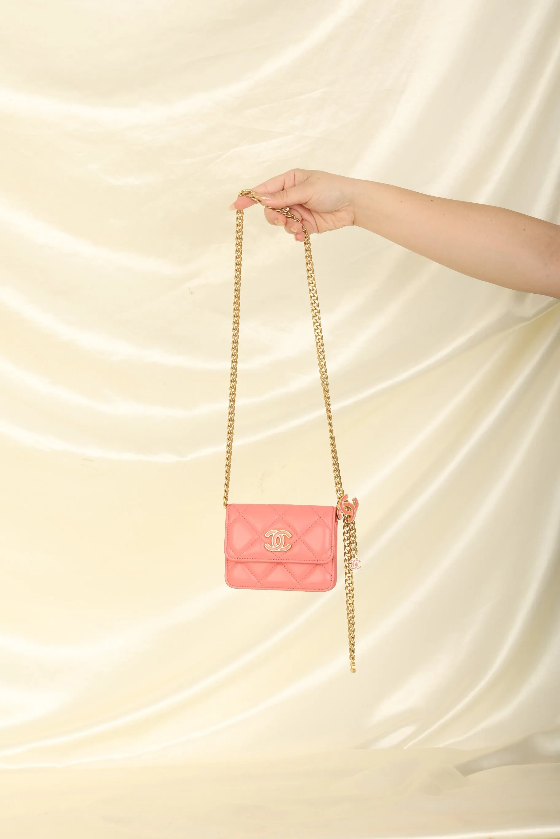 Chanel 2021 Lambskin Chain Waist Bag