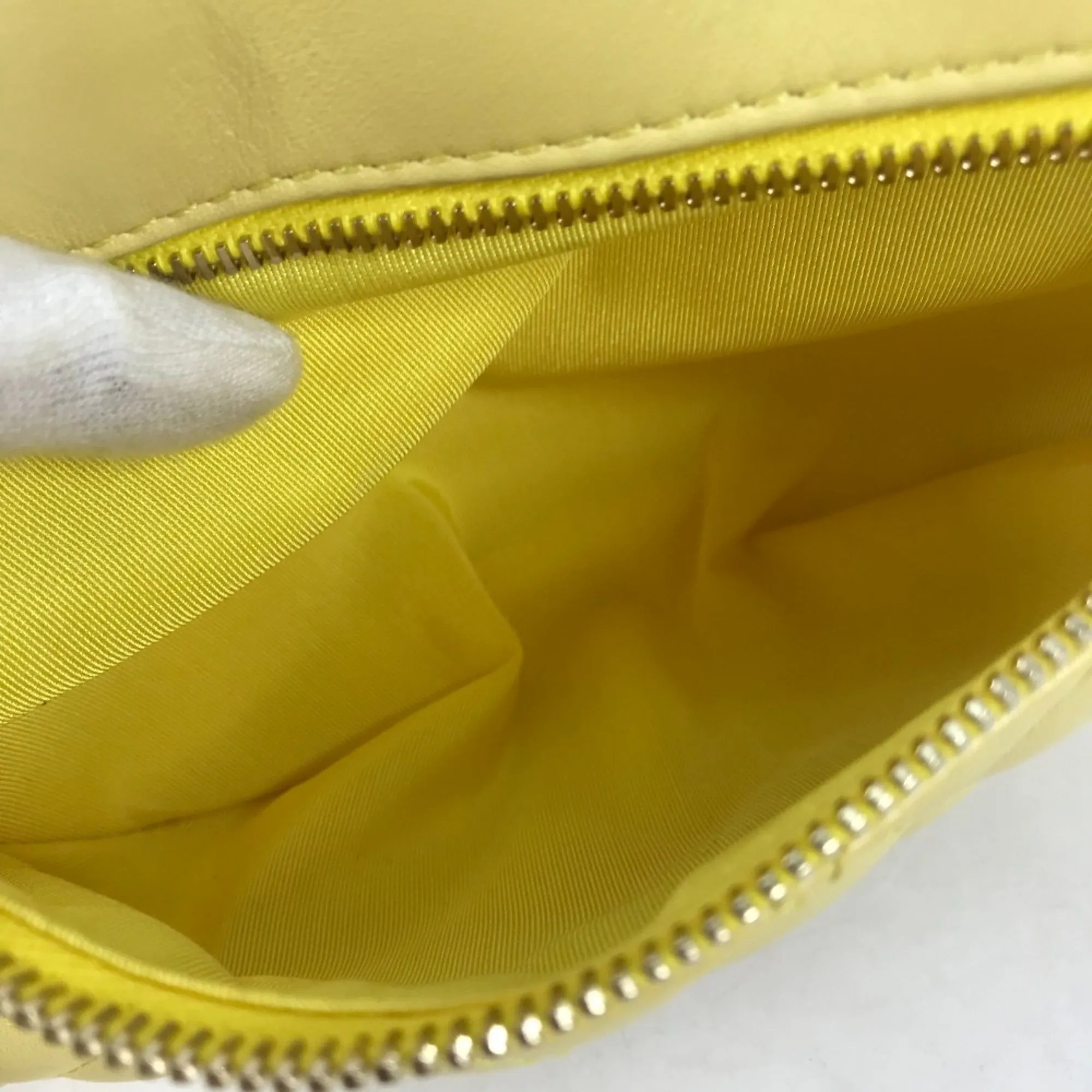 Chanel A57832 Chain Belt Bag Waist Pouch Bag Cross Quilted Matelasse body bag yellow GoldHardware
