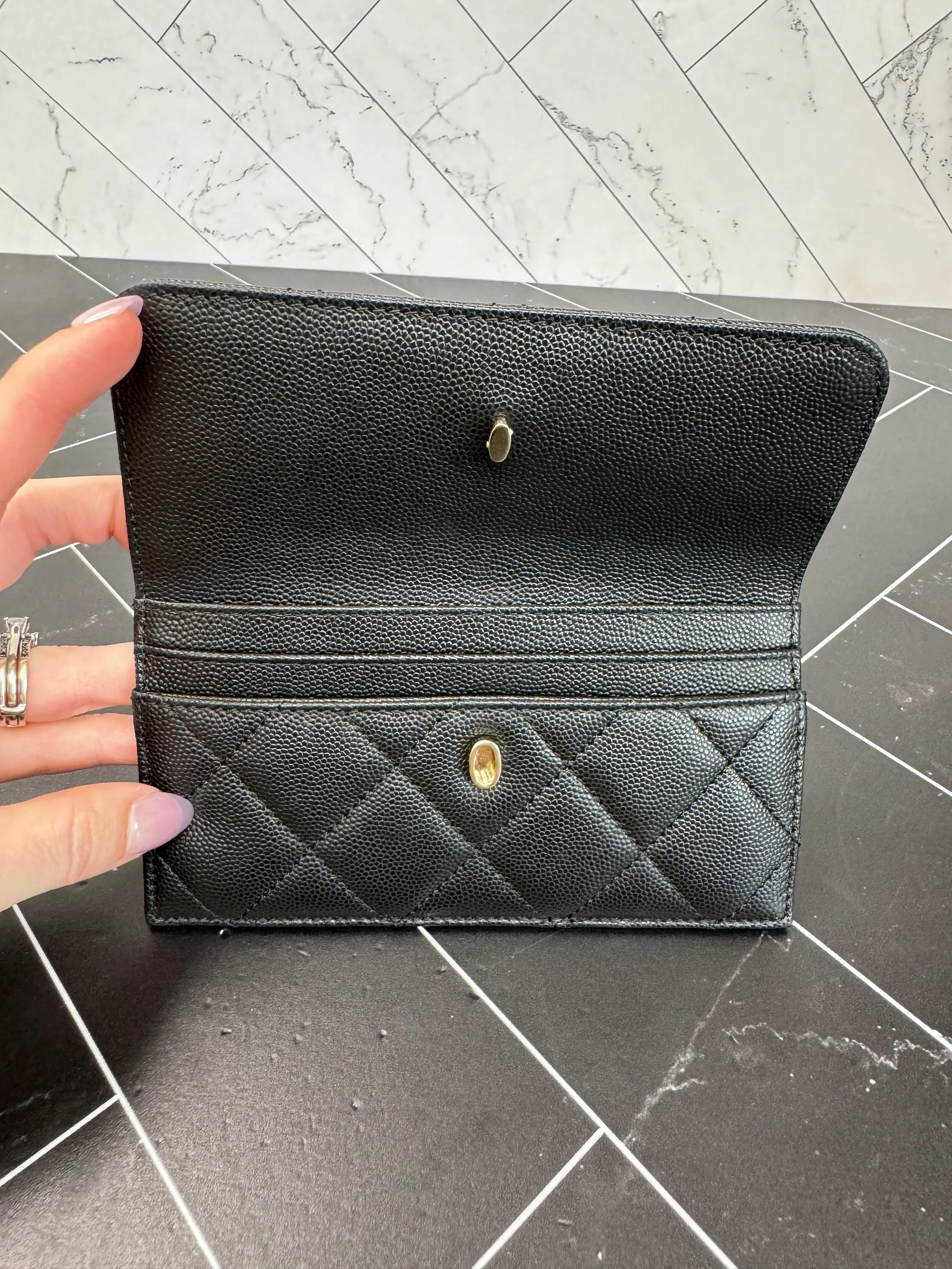 Chanel Black Cavier Quilted Waist Bag