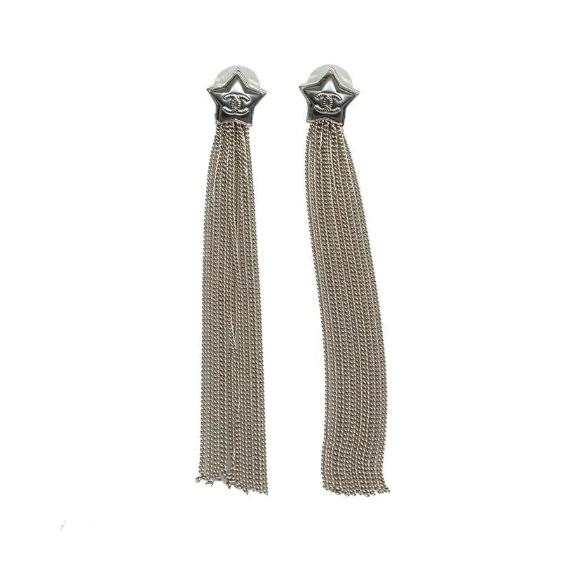 CHANEL COCOMARK STARMOTHIEF FRINGE PIERS SILVER METAL LADY CHANEL LOVE MARKET SHOP