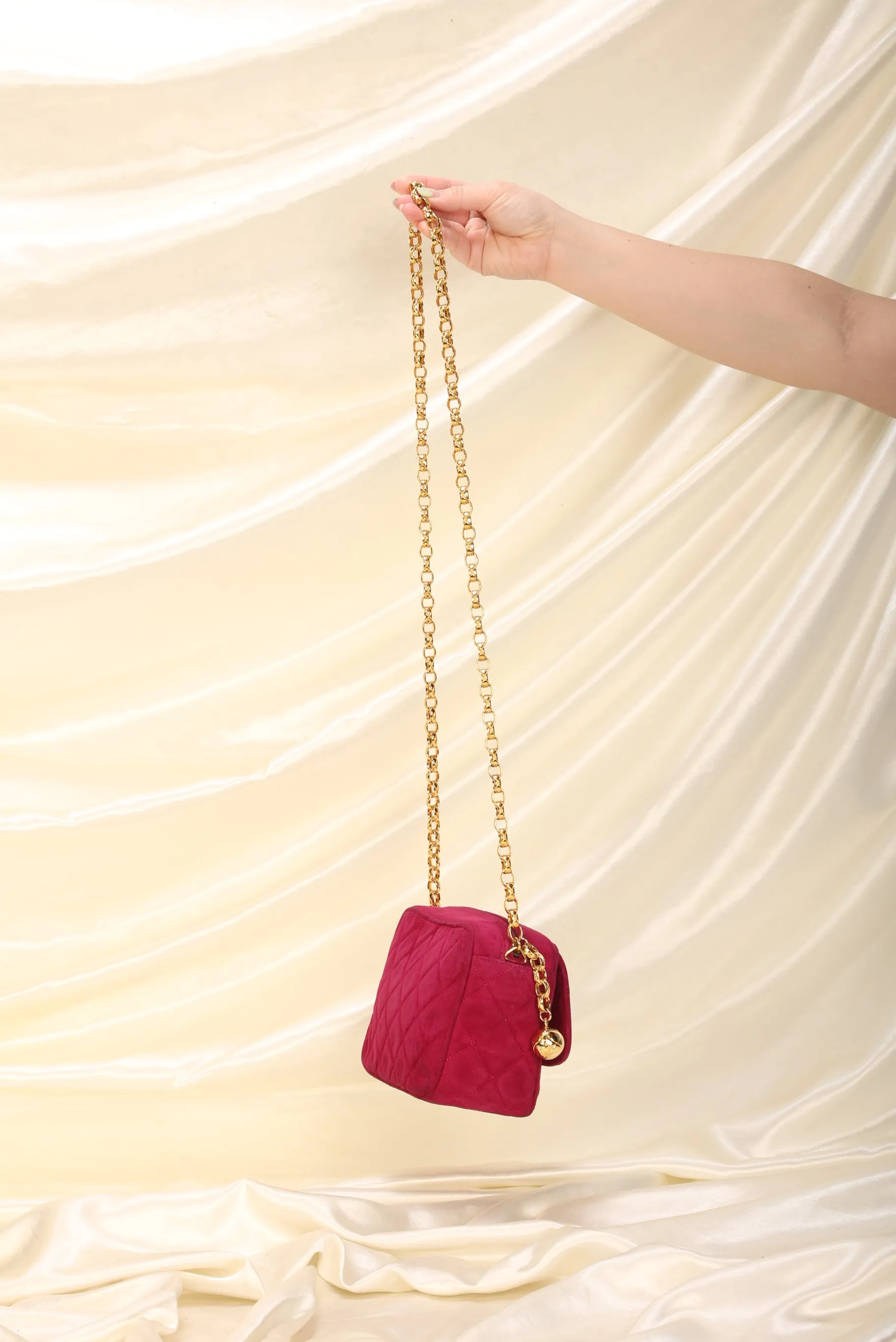Chanel Suede Bijoux Chain Camera Bag