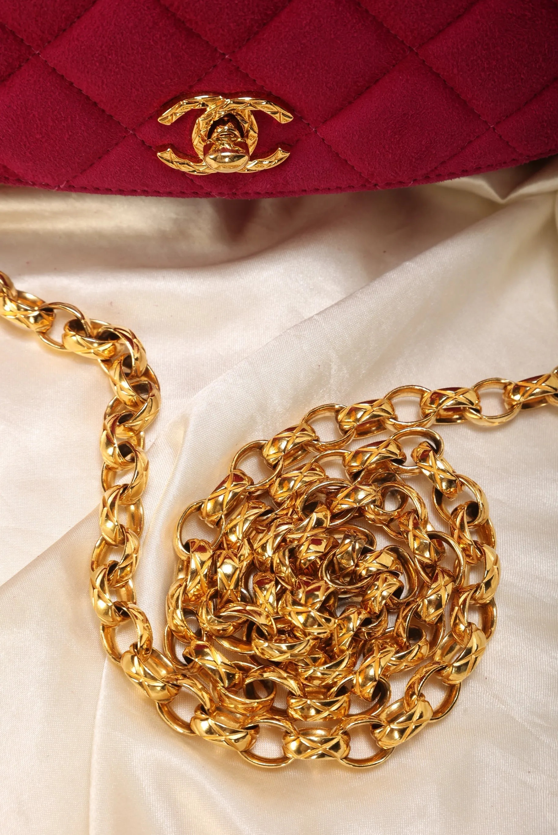 Chanel Suede Bijoux Chain Camera Bag