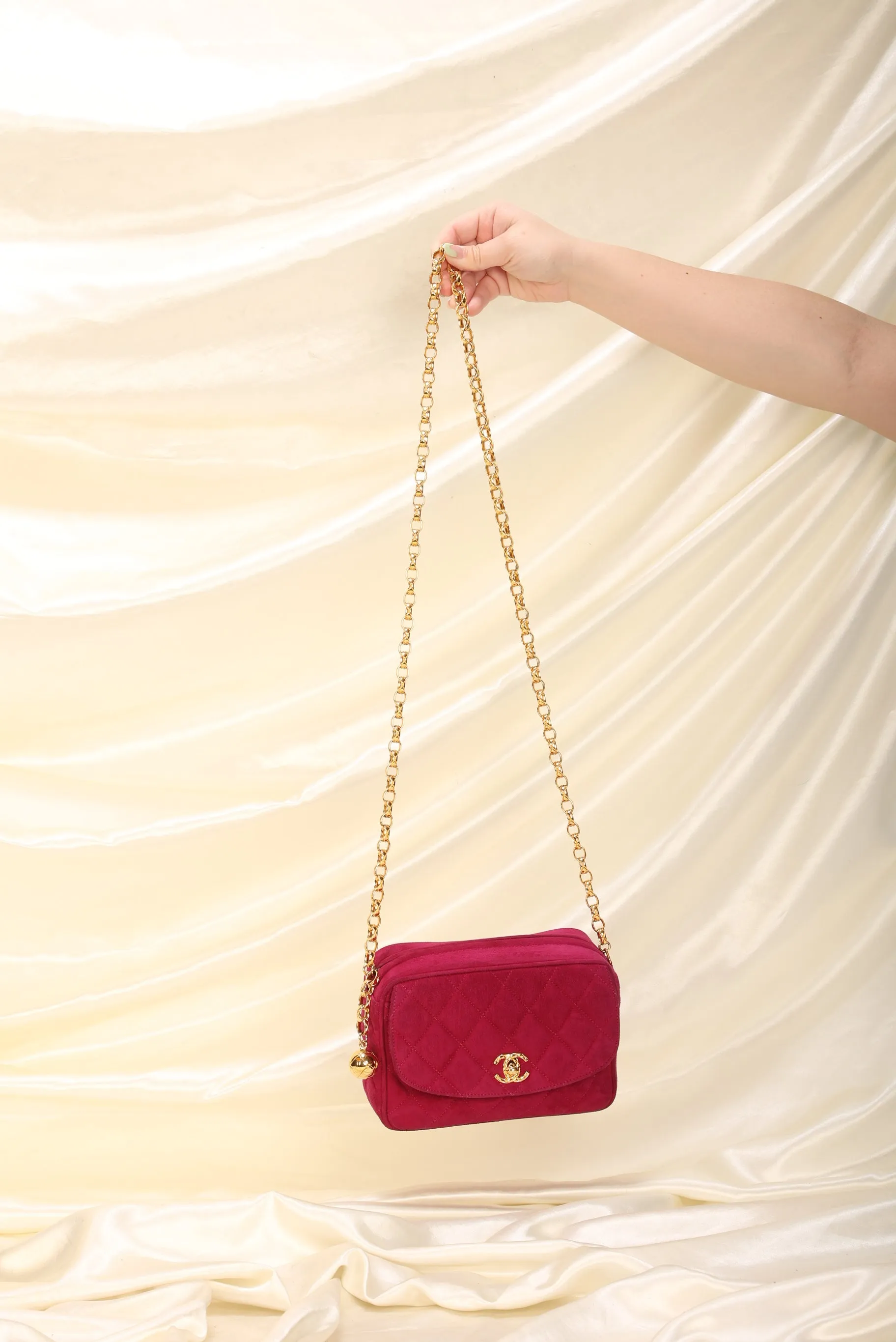 Chanel Suede Bijoux Chain Camera Bag