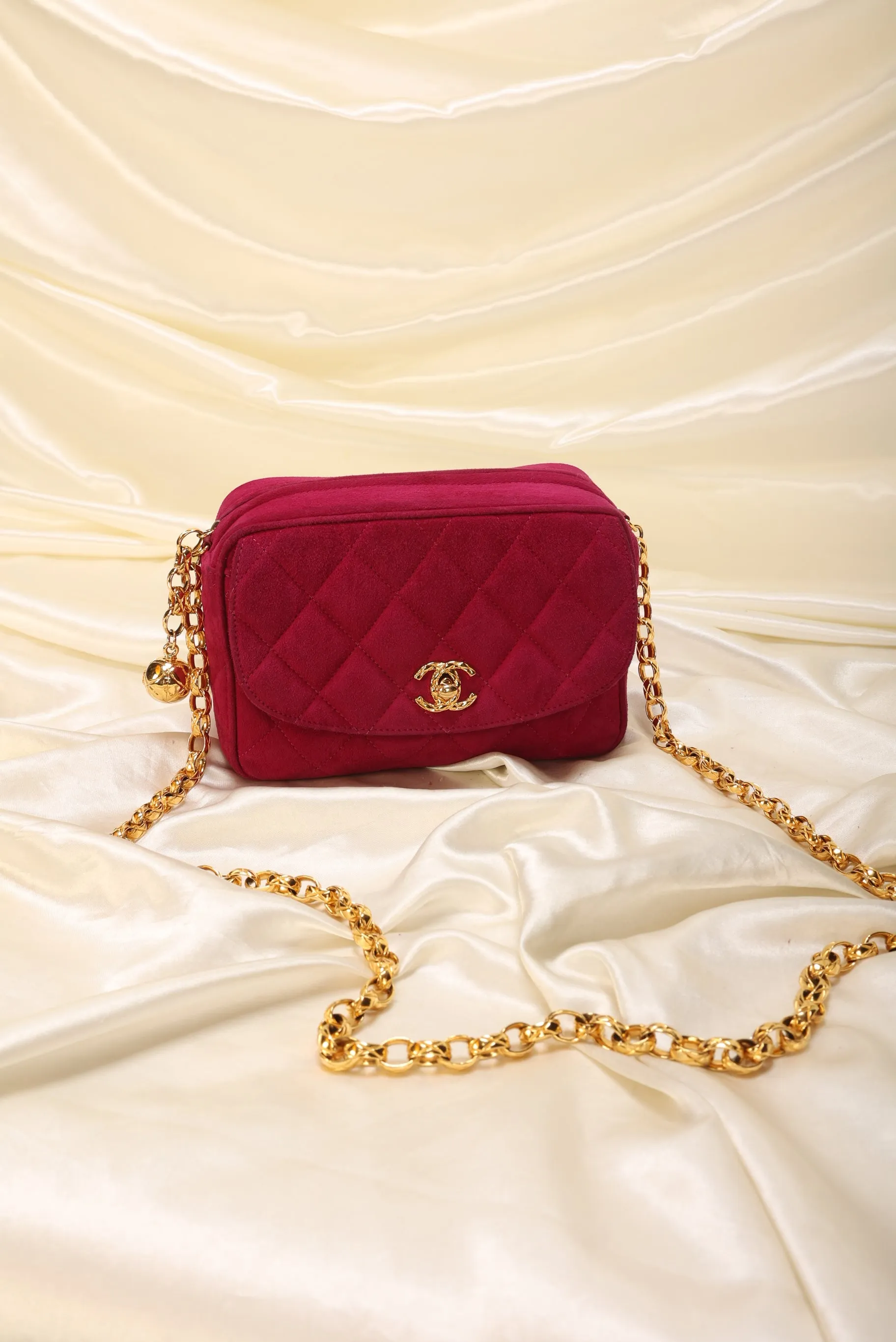Chanel Suede Bijoux Chain Camera Bag