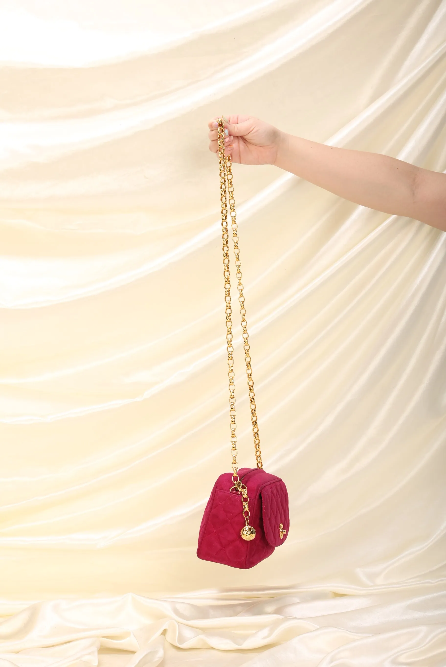 Chanel Suede Bijoux Chain Camera Bag