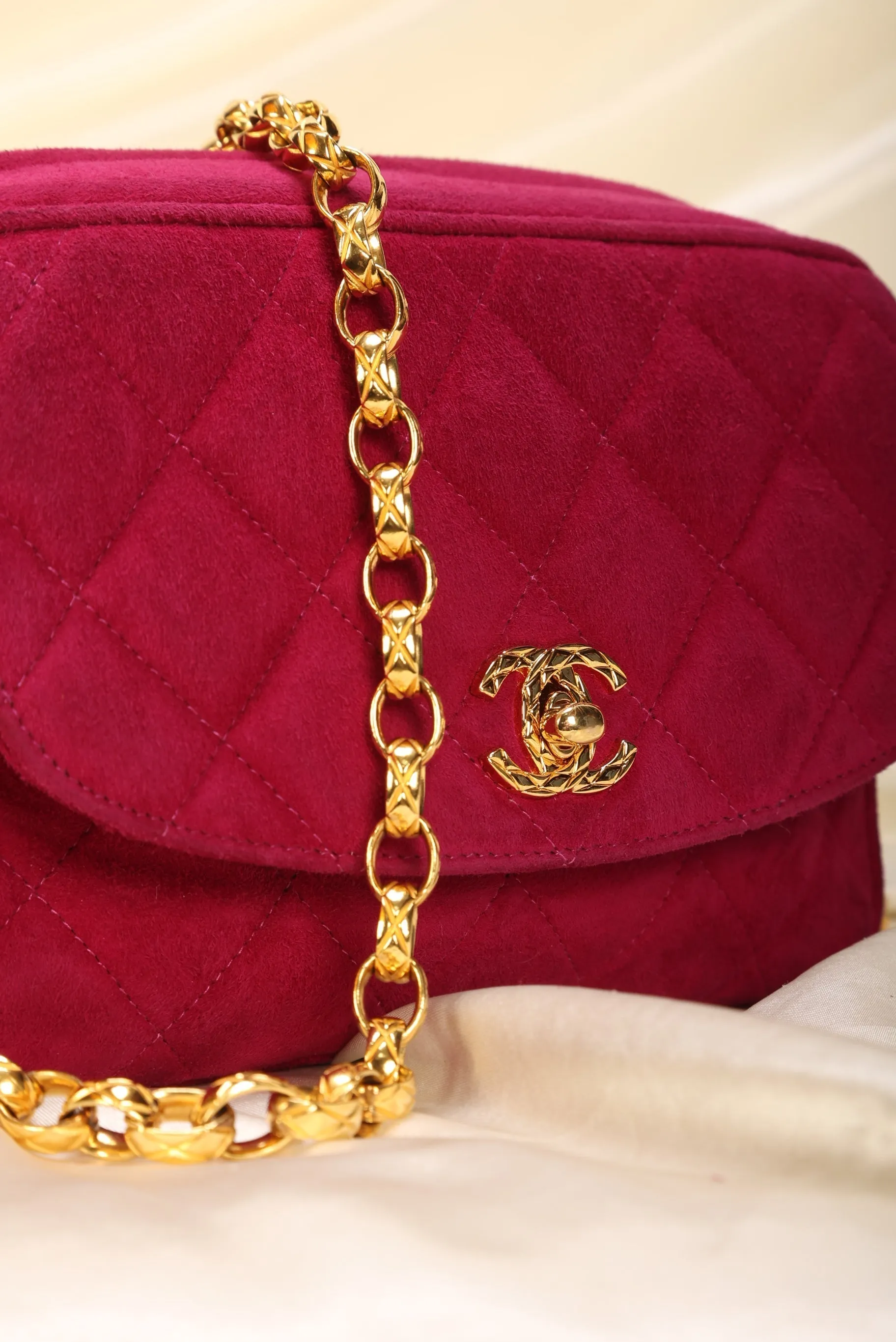 Chanel Suede Bijoux Chain Camera Bag