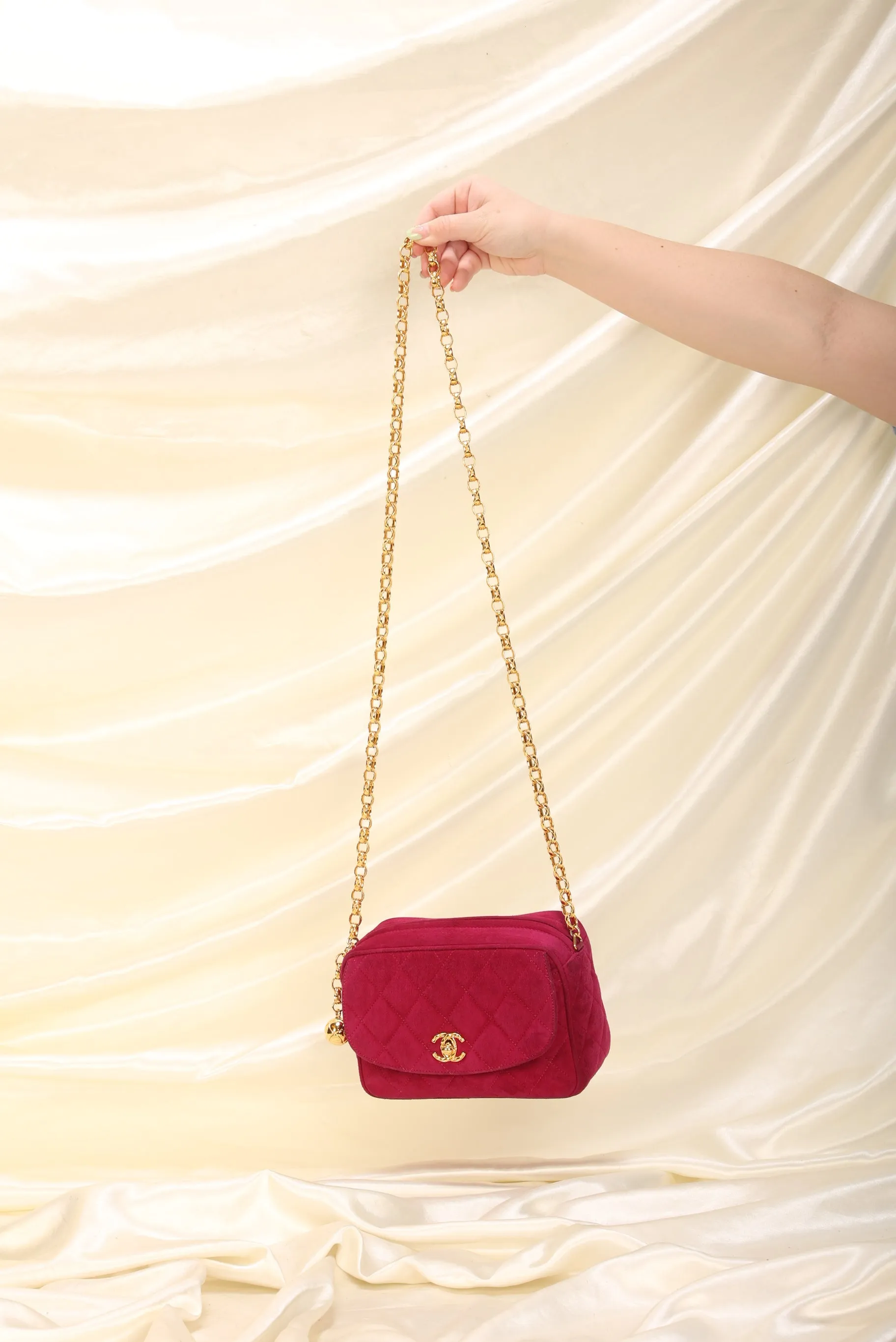 Chanel Suede Bijoux Chain Camera Bag