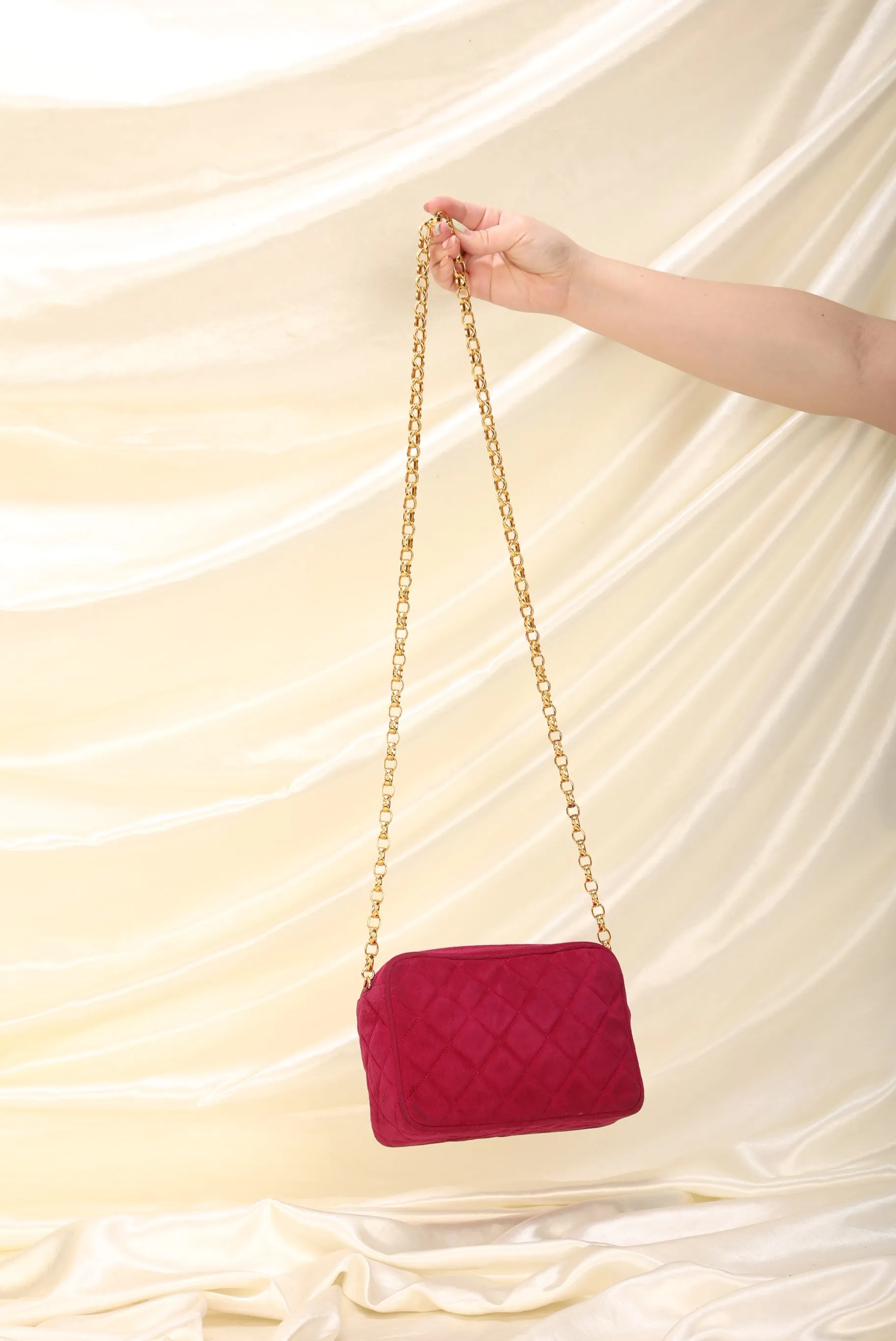Chanel Suede Bijoux Chain Camera Bag