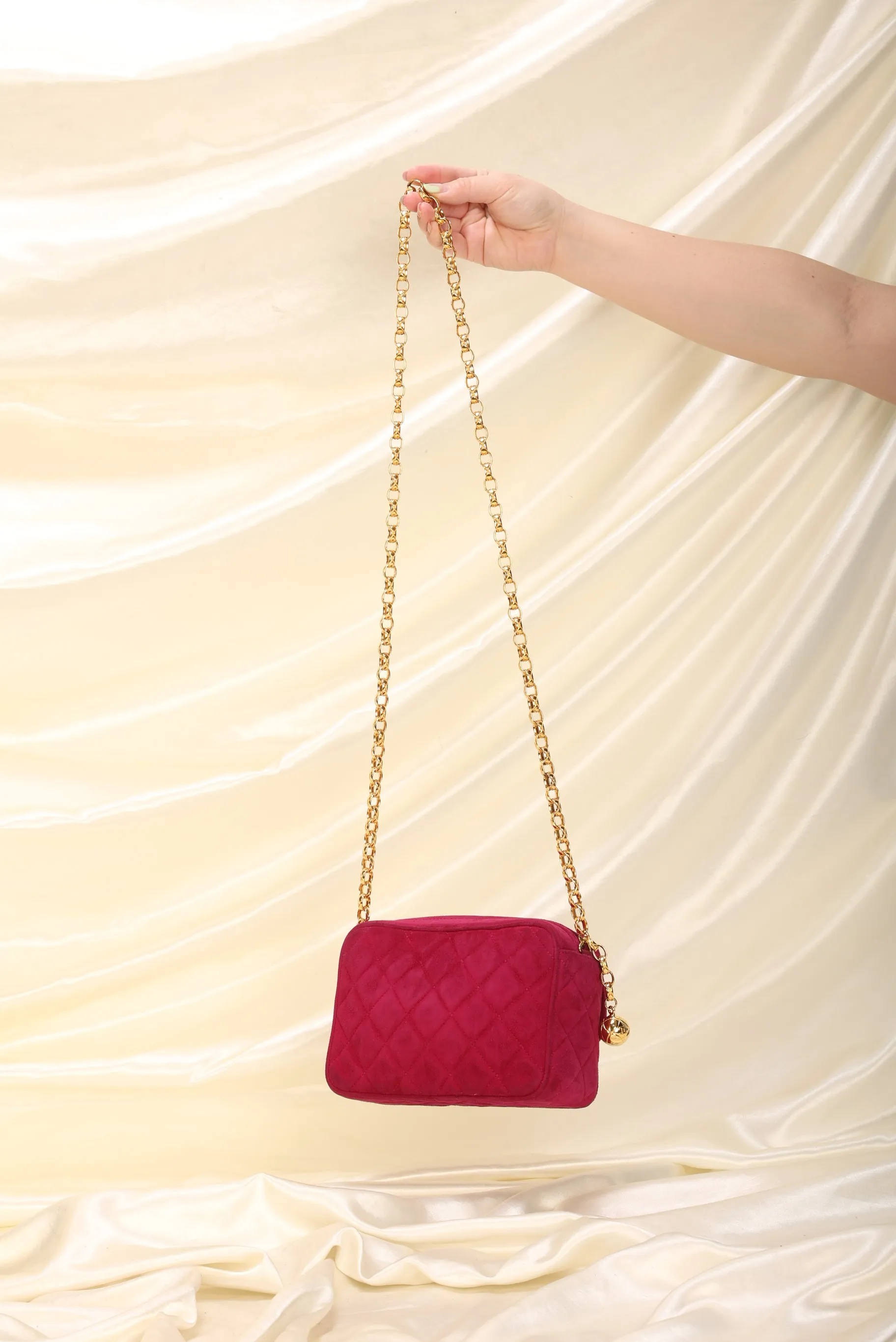 Chanel Suede Bijoux Chain Camera Bag