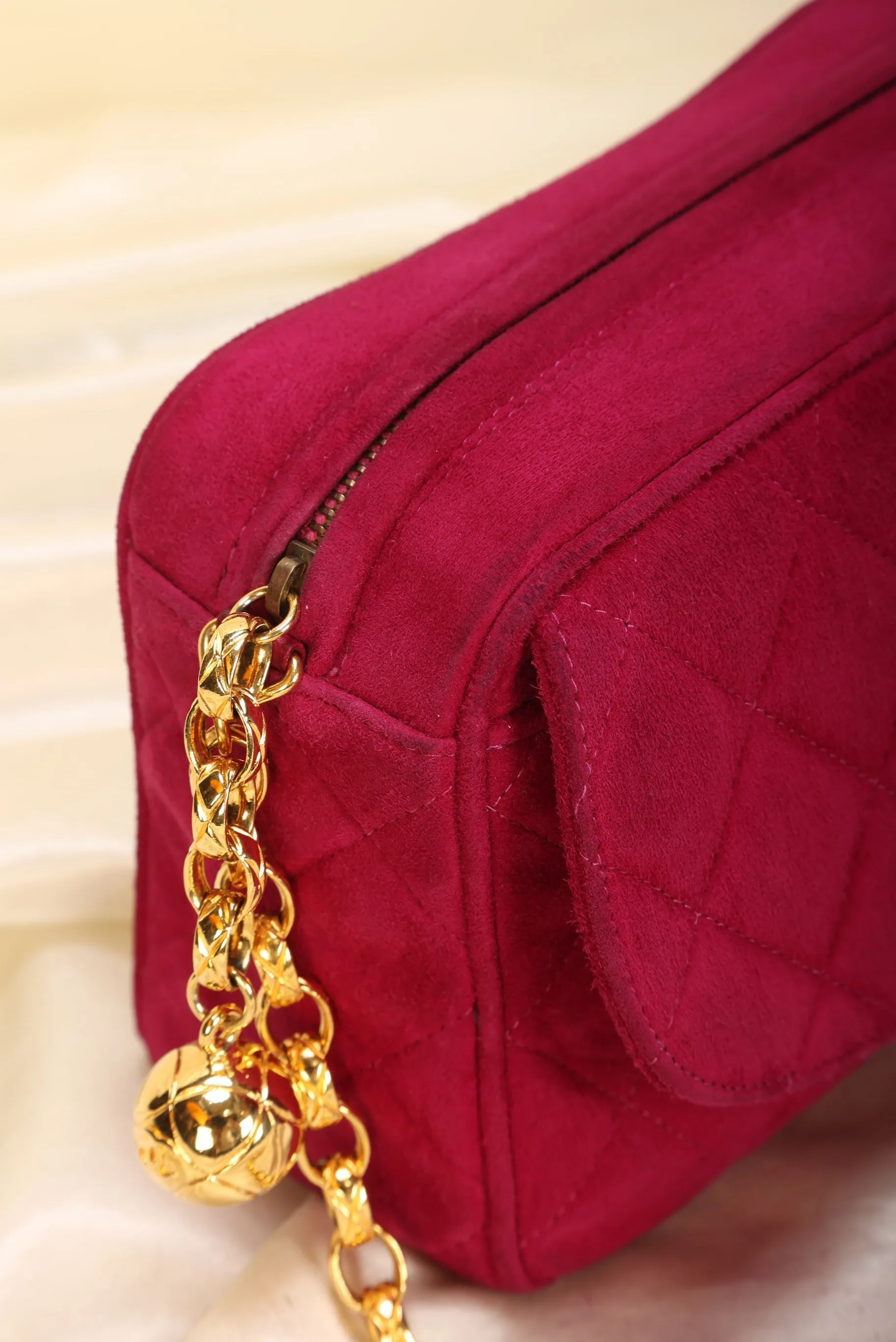 Chanel Suede Bijoux Chain Camera Bag
