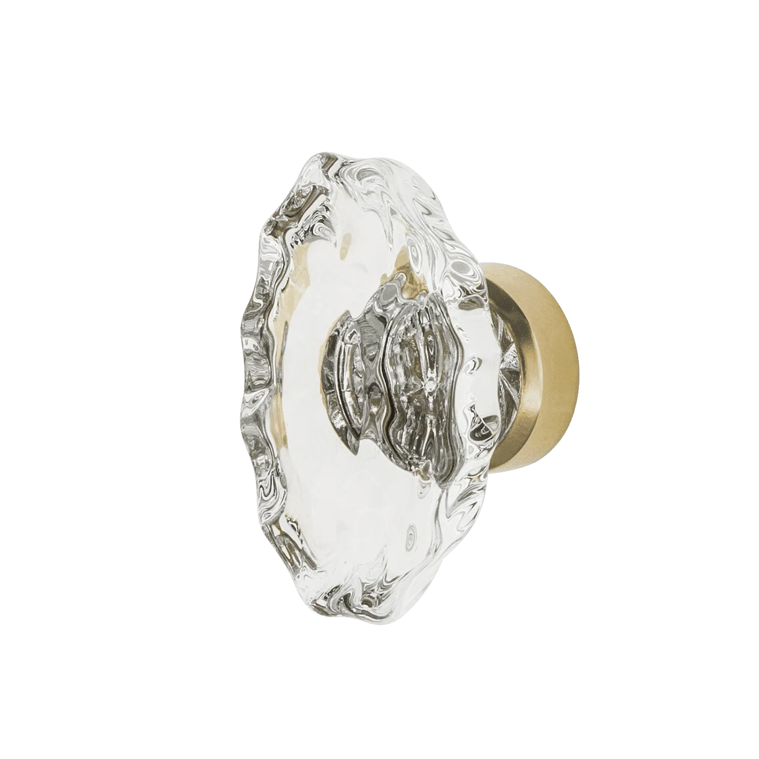 Chateau Crystal 1 3/4" Cabinet Knob in Polished Brass