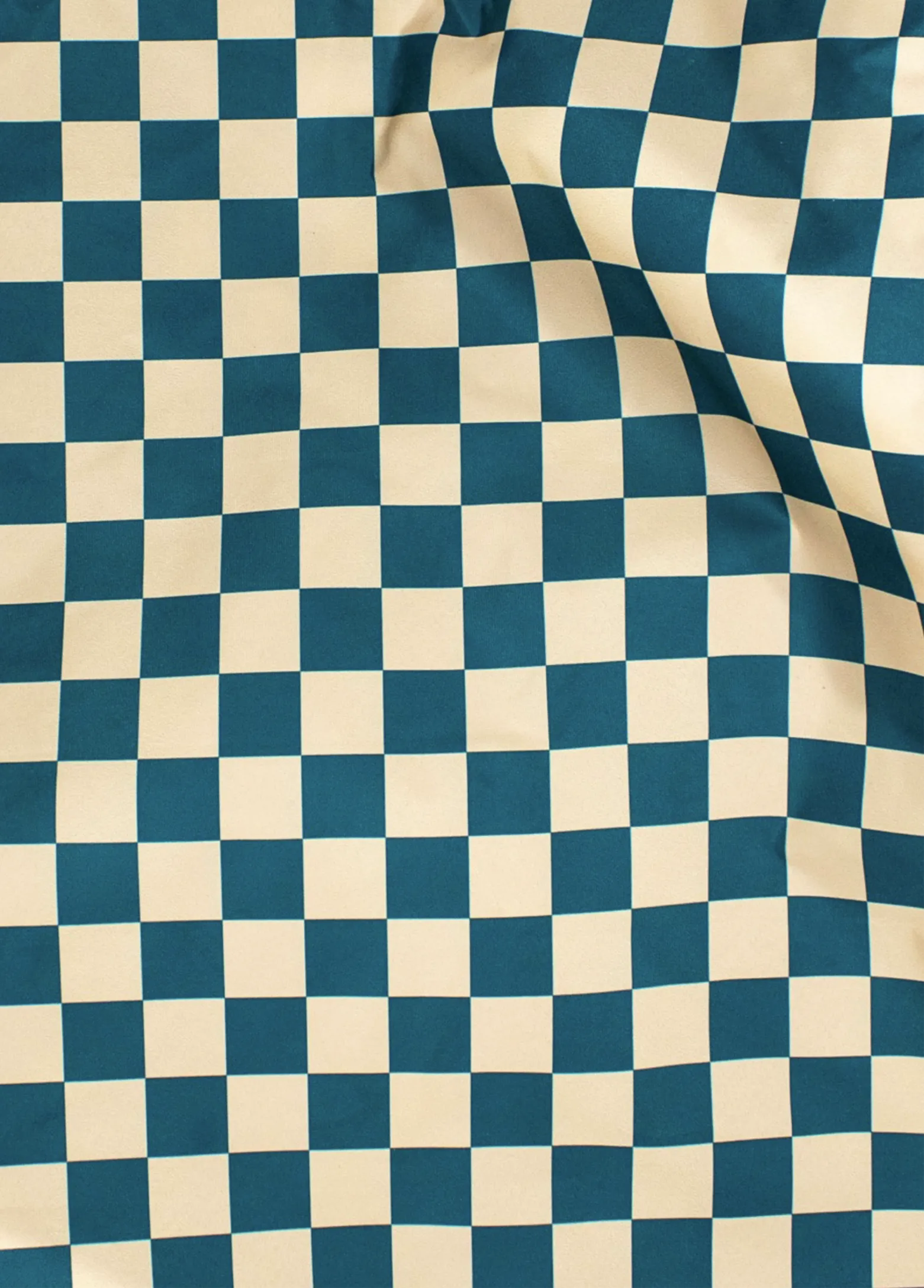 Checkerboard Teal & Beige | Medium
