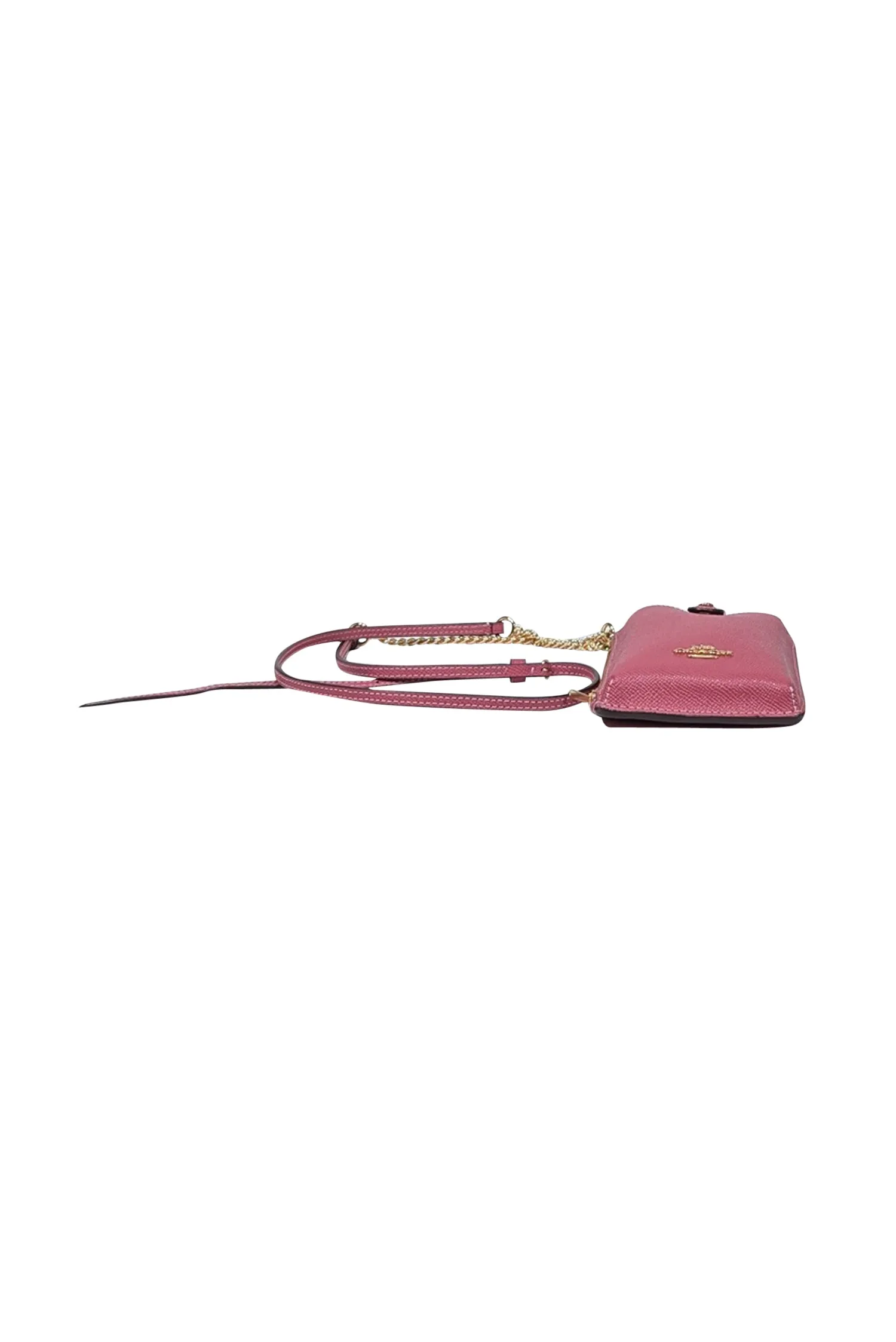 Coach - Pink Saffiano Leather Phone Crossbody Bag