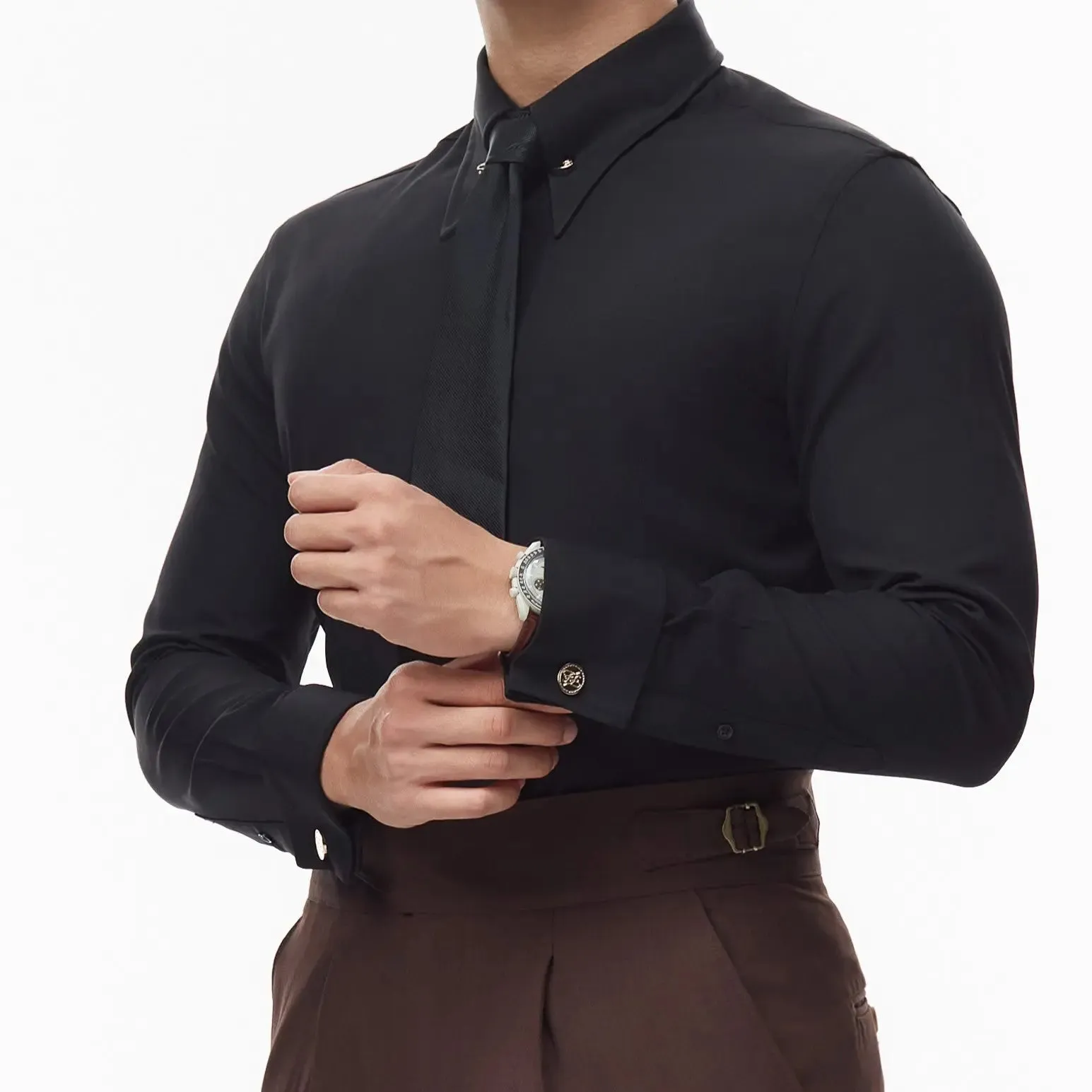 Collar Pin Formal Shirt (Cufflinks) - Cross & Crown