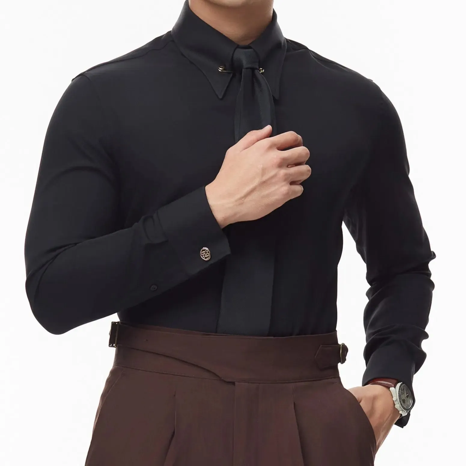 Collar Pin Formal Shirt (Cufflinks) - Cross & Crown