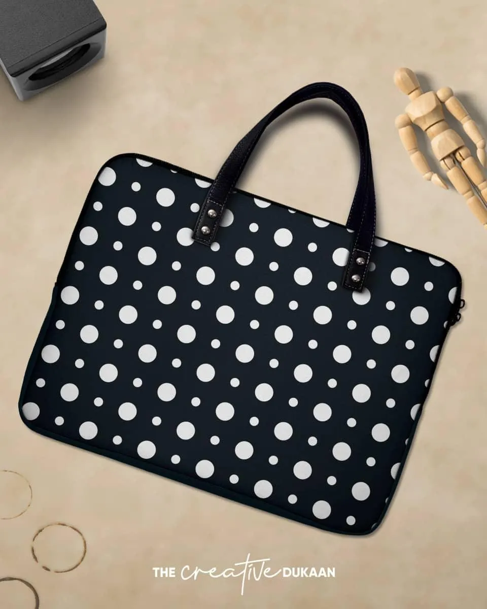 Cool Laptop Sleeve Bag With Polka Dots Design