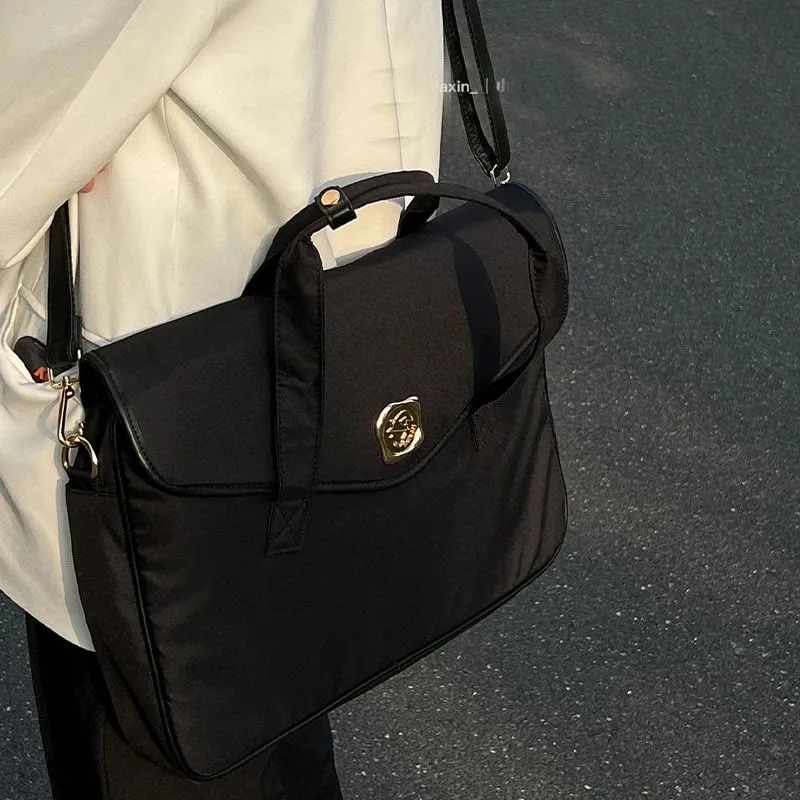 Crossbody Bag for Women Minimalist Plain Color Laptop Handbag