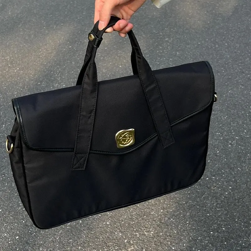 Crossbody Bag for Women Minimalist Plain Color Laptop Handbag