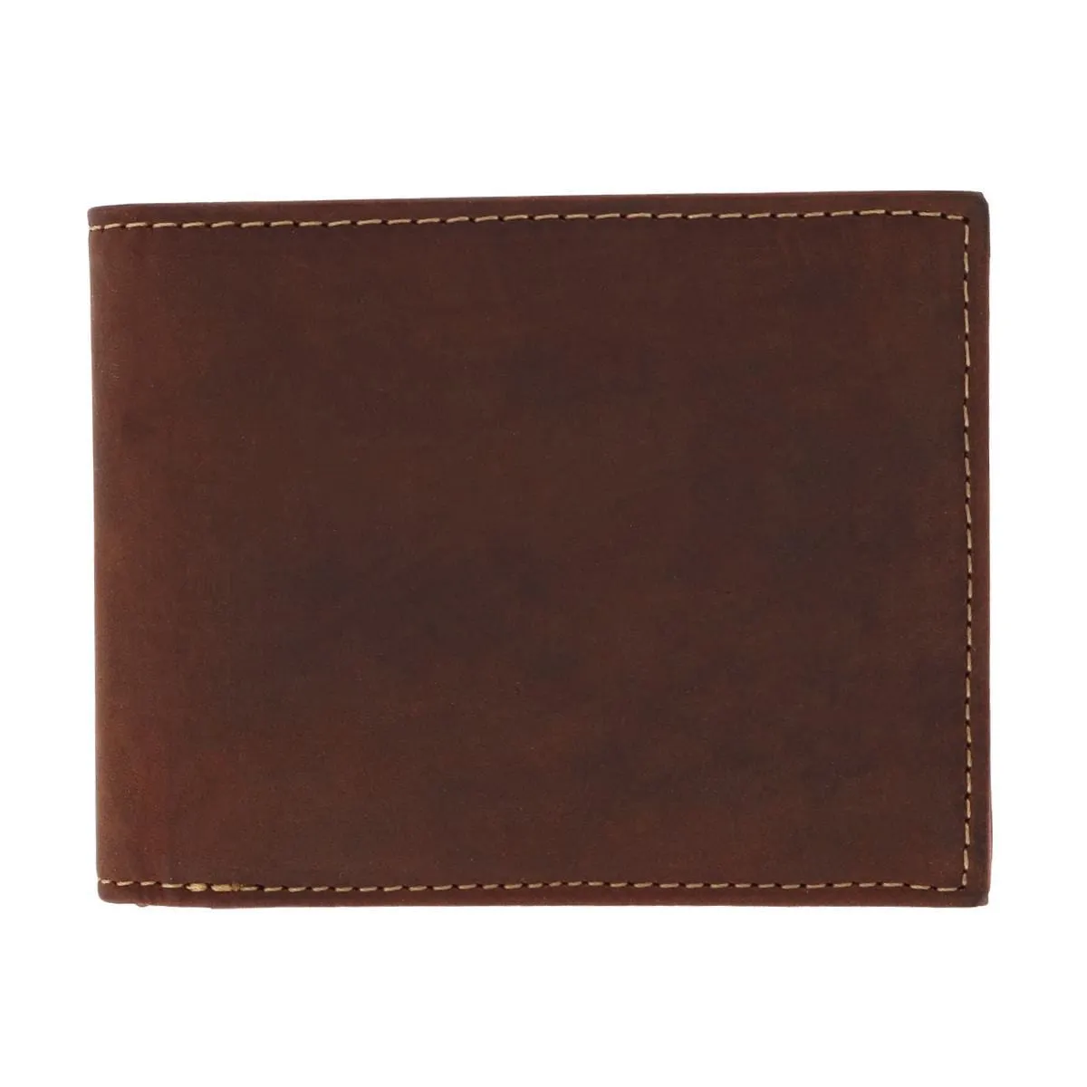CTM® Men's Leather Expandable Bill Slot Bifold Wallet