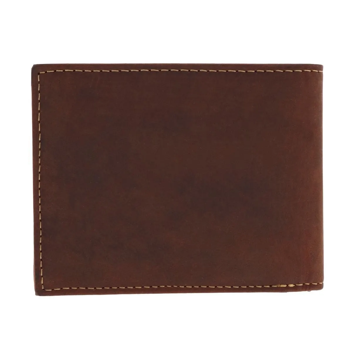 CTM® Men's Leather Expandable Bill Slot Bifold Wallet