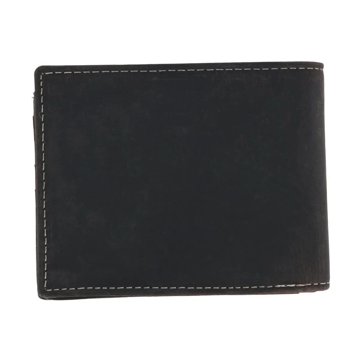 CTM® Men's Leather Expandable Bill Slot Bifold Wallet