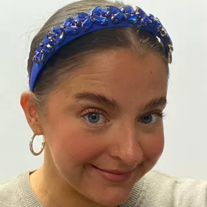 Diamante and Satin - Royal Blue