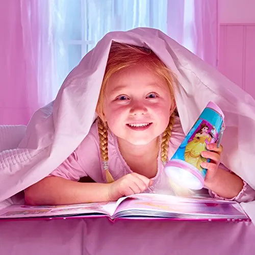 Disney Princess Tilt Torch and Bedside Night Light for Kids (Pink)