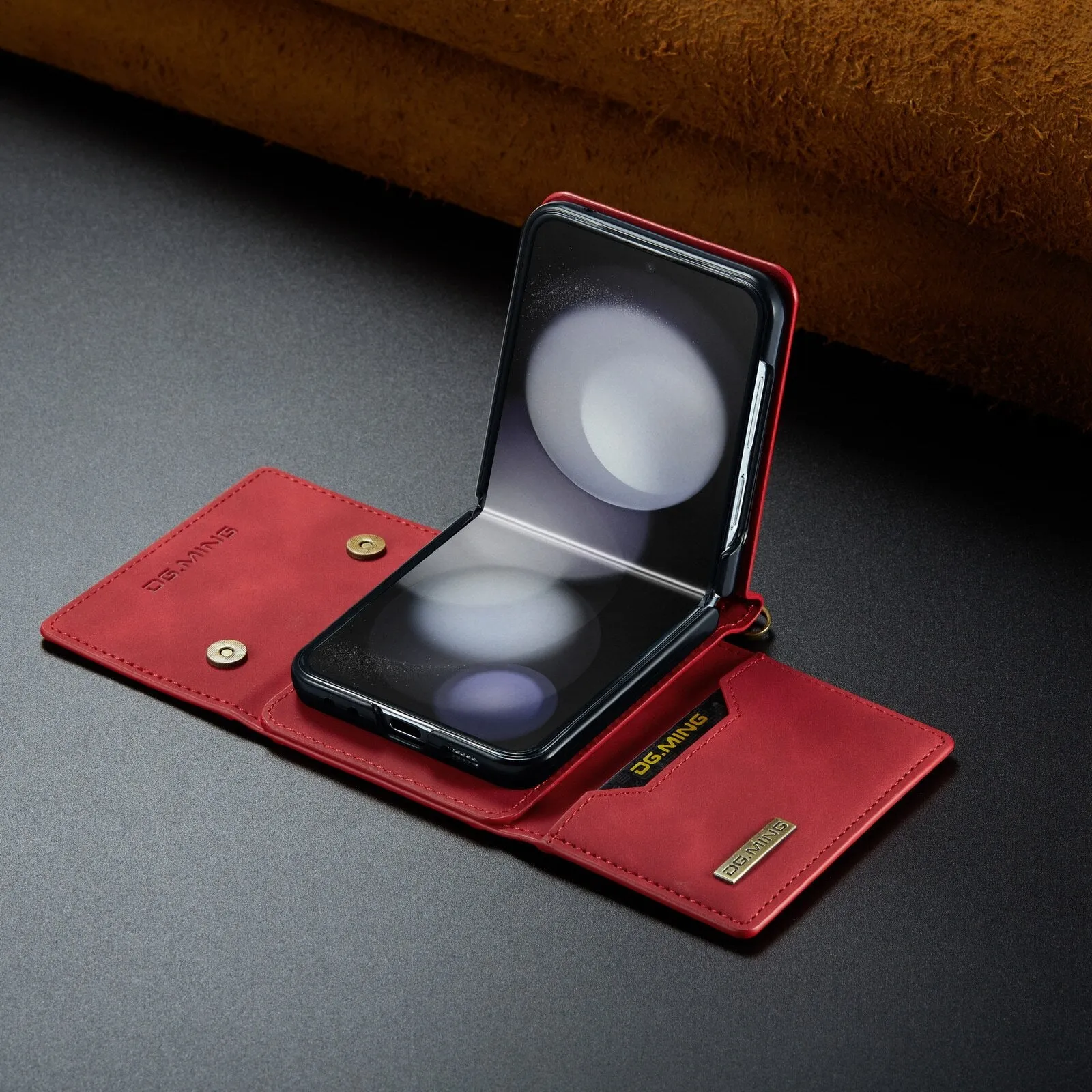 Drop Protection Leather Wallet Case For Samsung Galaxy Z Flip 5 4