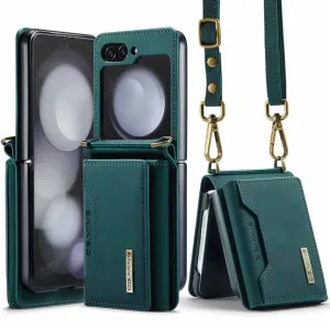Drop Protection Leather Wallet Case For Samsung Galaxy Z Flip 5 4