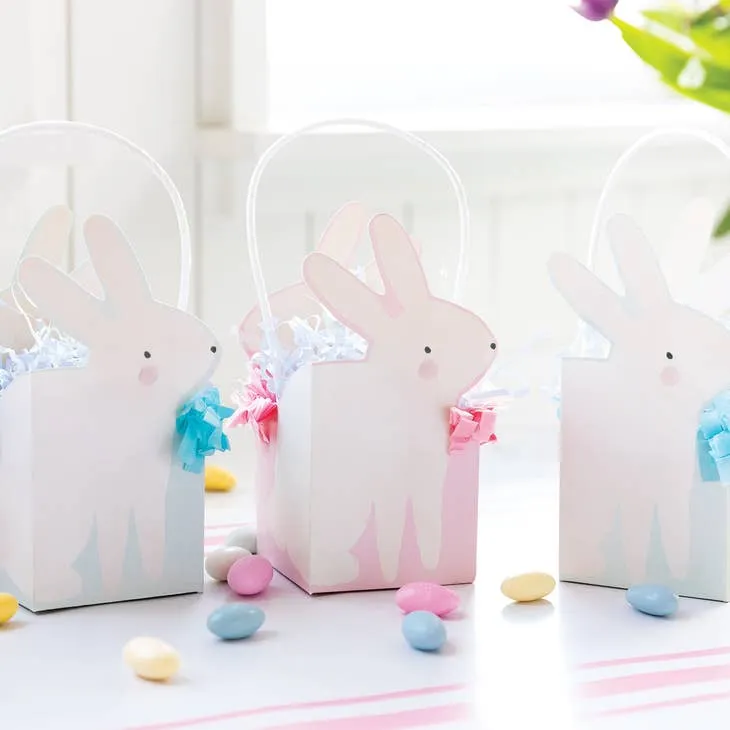 Easter Bunny Treat Paper Baskets- 8pk