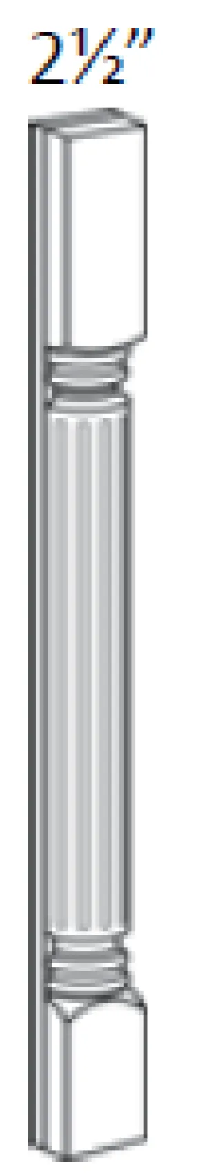 EB27-SPIN-F-42 Elegant Ocean Fluted Spindle
