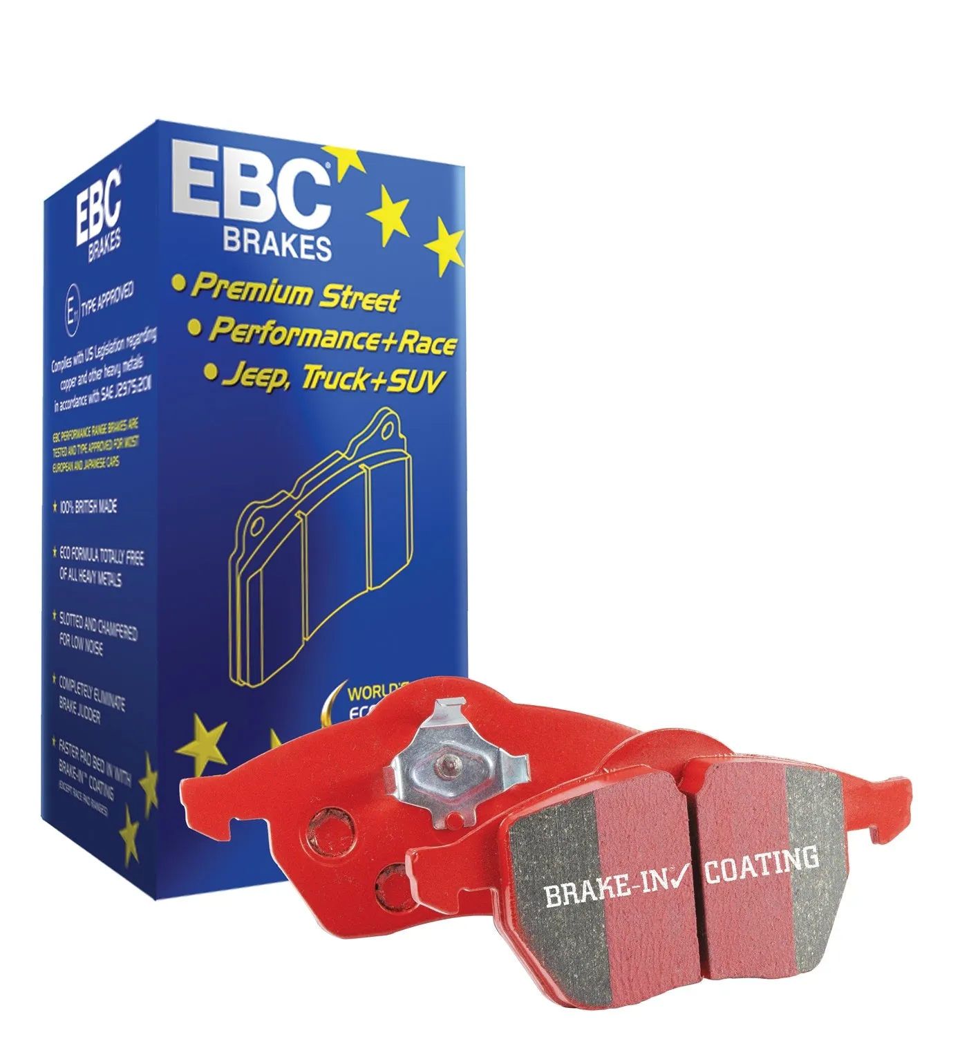 EBC Brakes DP32314C Redstuff Ceramic Low Dust Brake Pads; FMSI Pad No. D2047;