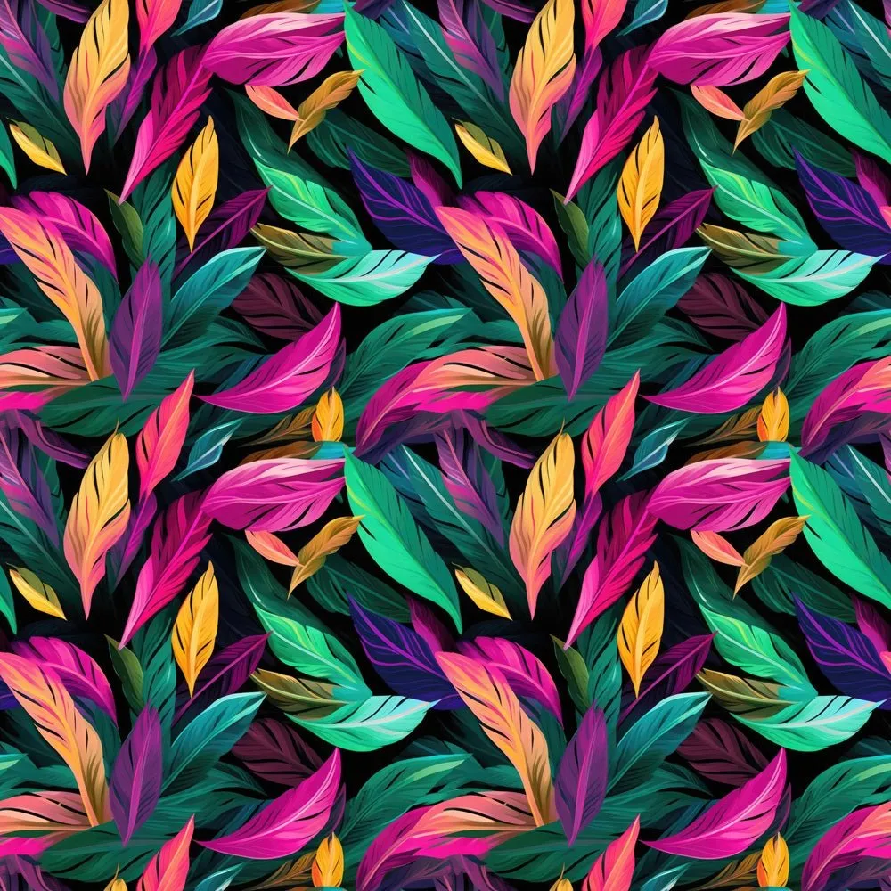 Elegant Feather Fabric