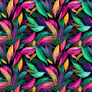 Elegant Feather Fabric
